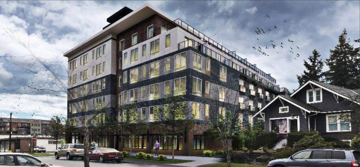 An architectural rendering of the Proctor III apartments that was included in the project’s SEPA documents for the City of Tacoma.