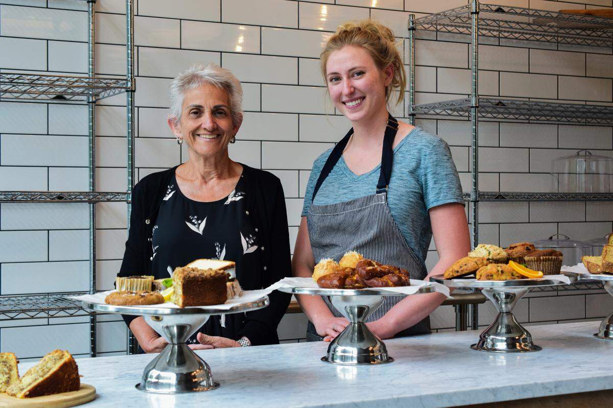 Owner Laureen Skrivan behind the counter with lead baker Erin Walter on Monday, July 10, 2023 at Wren’s Nest Bakery in Ruston.