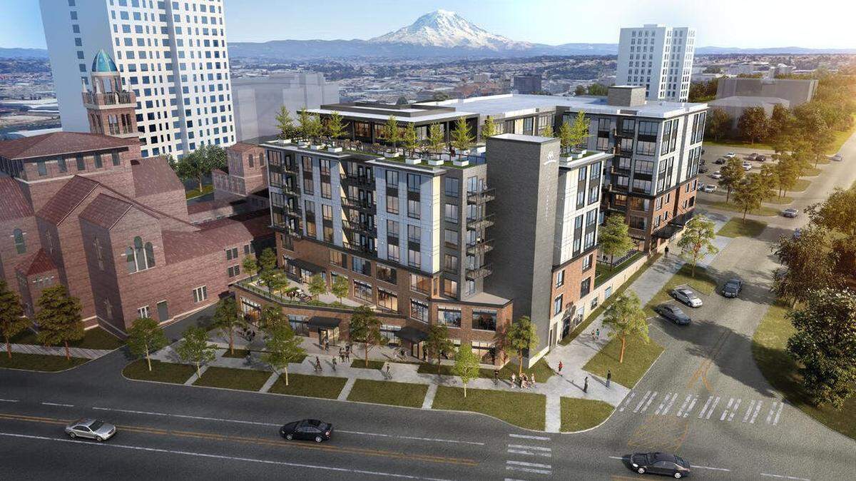 The new Merrill Gardens at Wright Park in Tacoma’s Stadium District is being co-developed by Rush Development and Merrill Gardens.