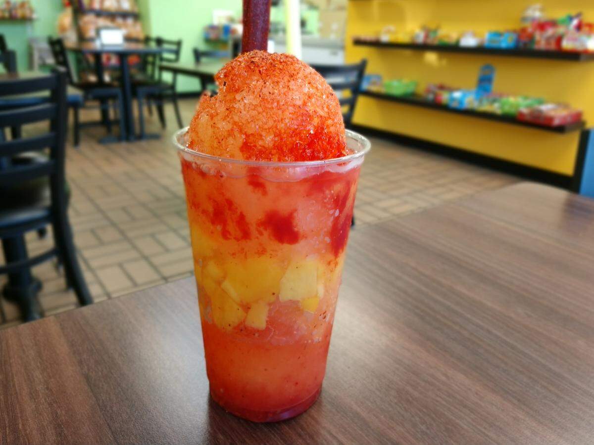 A mango raspado from La Casa de Sharon in Lakewood.