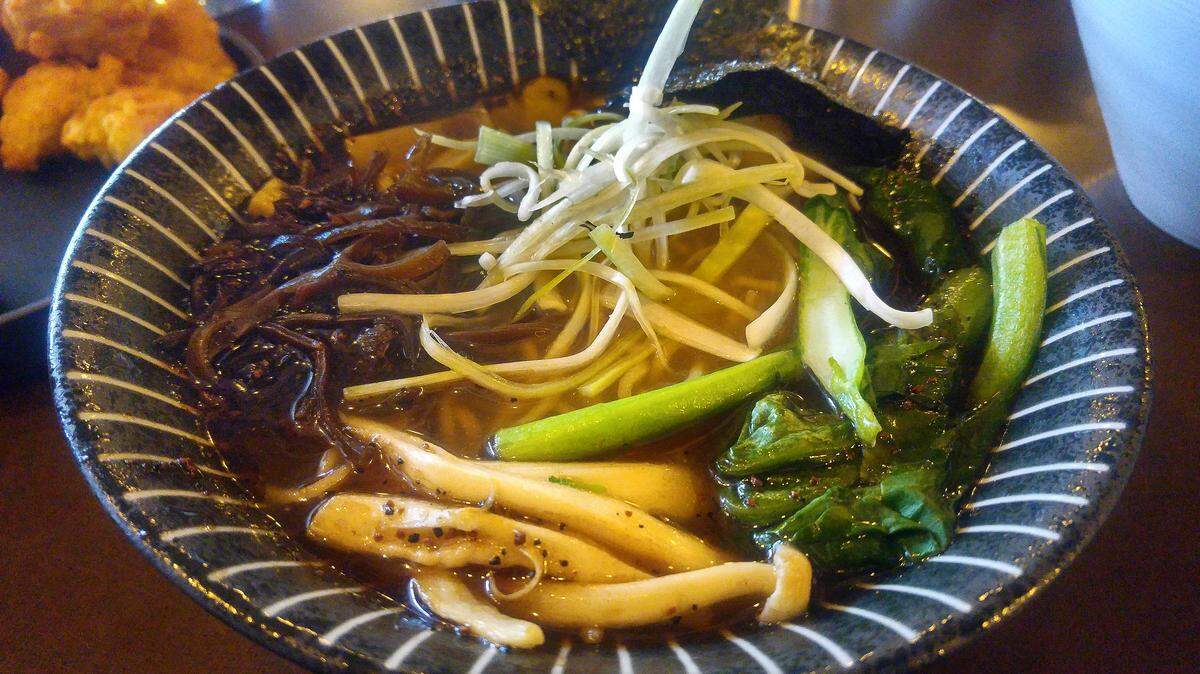 A bowl of vegan ramen from Moshi Moshi in Tacoma.