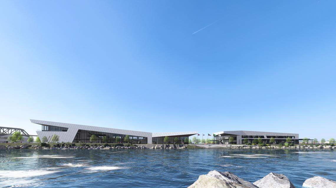 A rendering of what the new Port Maritime Center and Maritime | 253 skills center may look like once construction is completed in 2026.