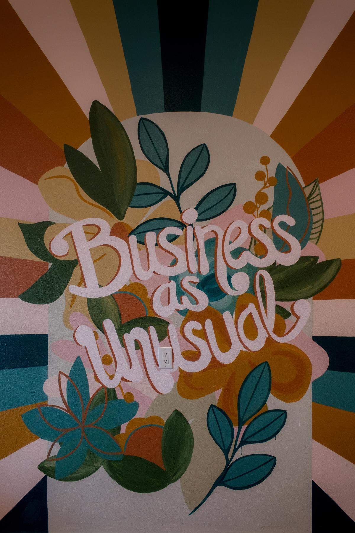 A wall painting at the Empower House at 503 S. Meridian in Puyallup. The business hosted its grand opening on Oct. 8.