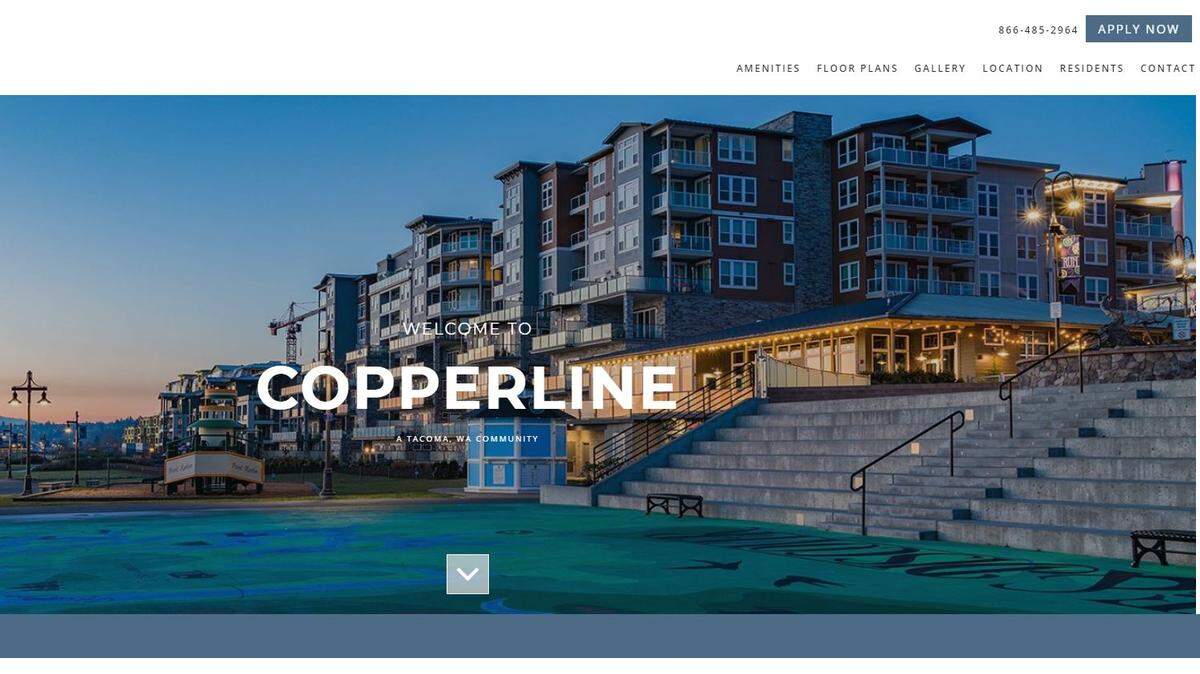 A screen capture of Copperline’s presence at CWS Apartment Homes’ website. CWS Capital Partners purchased the property at the end of September.