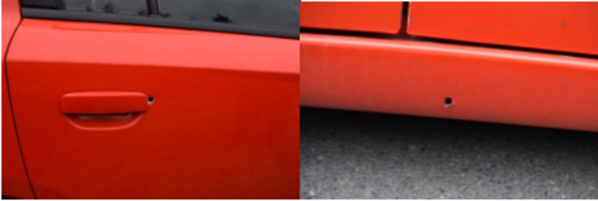 The Washington State Patrol is seeking help from the public to identify a gunman who shot at a driver Wednesday afternoon on SR 7 in Spanaway, then followed as they drove off.&nbsp;A photo shared by WSP shows bullet holes in the victim's vehicle. 