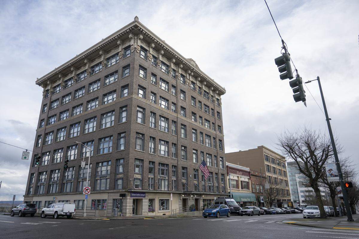 The Perkins Building, where Colocation Northwest operates a 5,000 square foot data center, is pictured on Wednesday, Feb. 18, 2026, in Tacoma, Wash.