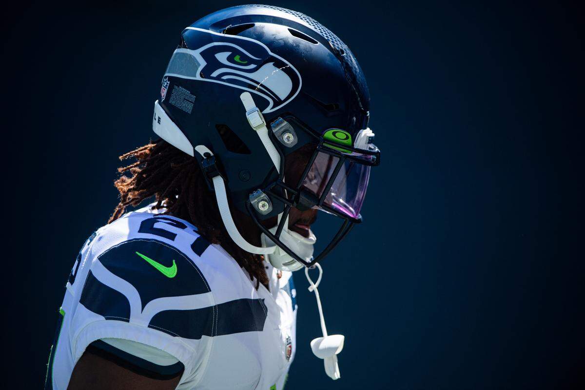 Tre Flowers walks into the tunnel before the game. The Seattle Seahawks played a mock game at CenturyLink Field in Seattle, Wash., on Wednesday, Aug. 26, 2020.