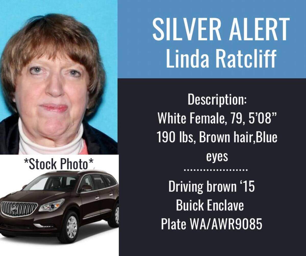 Linda Ratcliff, 79, went missing after leaving her home in the South Hill/Puyallup area on Wednesday, Aug. 6, 2025.