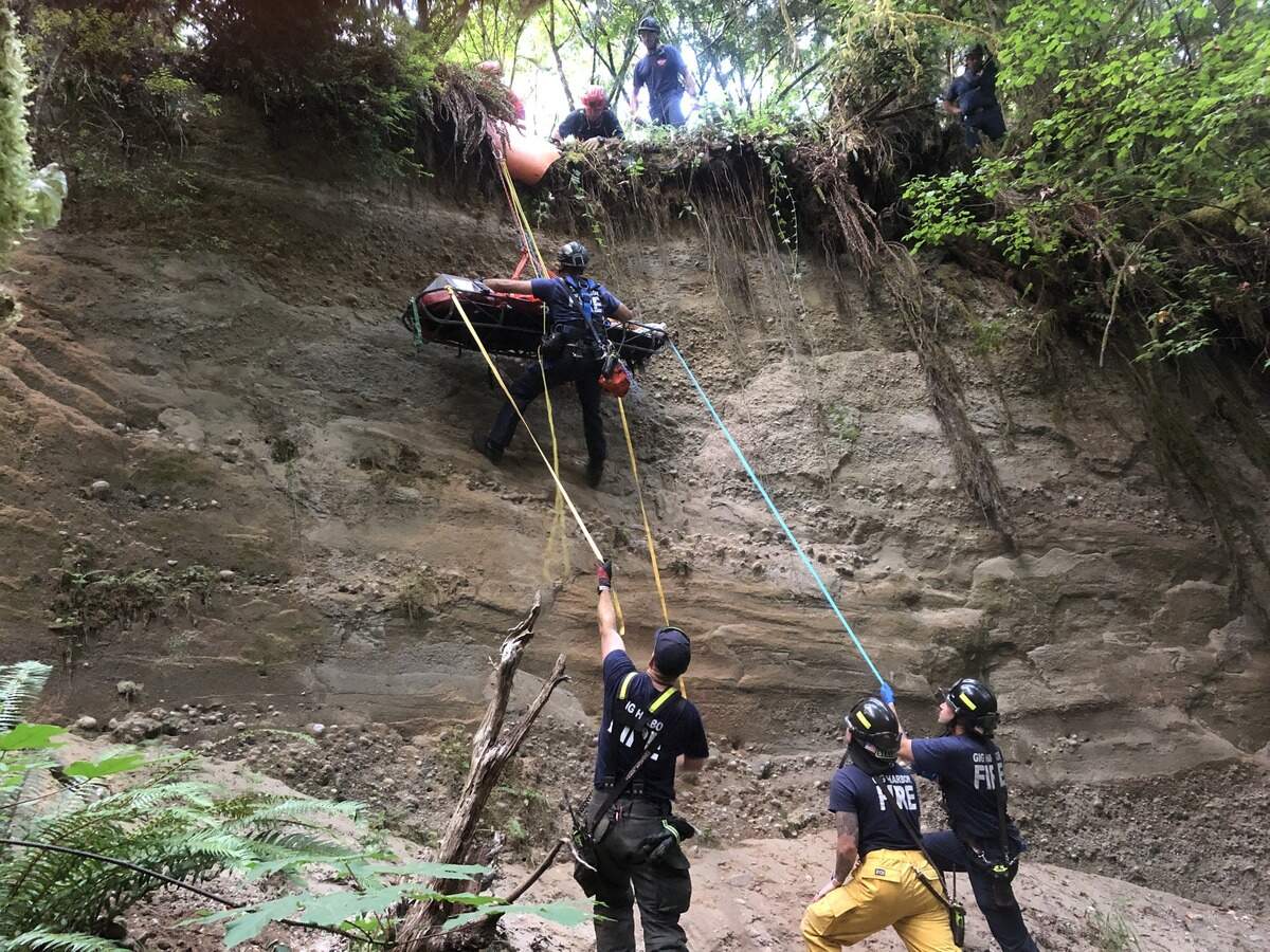 Gig Harbor Fire & Medic One responded to a call that someone had fallen. They called for backup after discovering it was a more complex call and they needed to preform a rope rescue.&nbsp;
