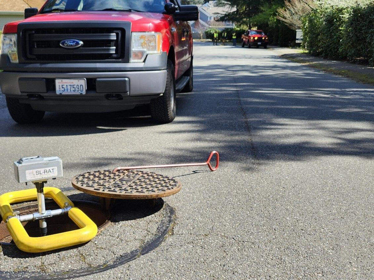Crews use sound-wave equipment to inspect sanitary sewer lines the week of March 25, 2024 in Gig Harbor.