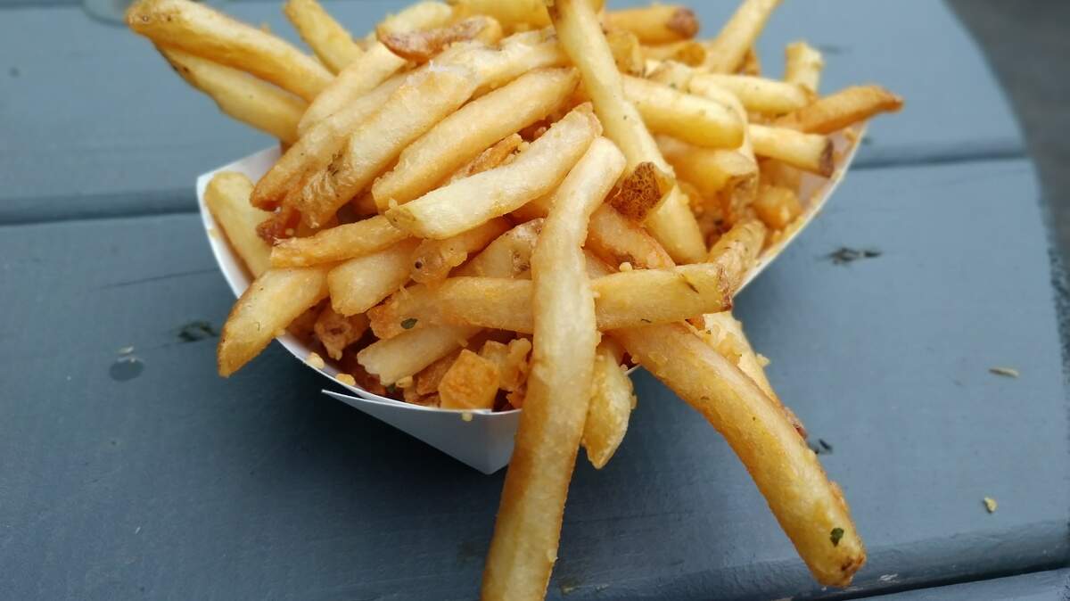 Garlic fries from Cheney Stadium.