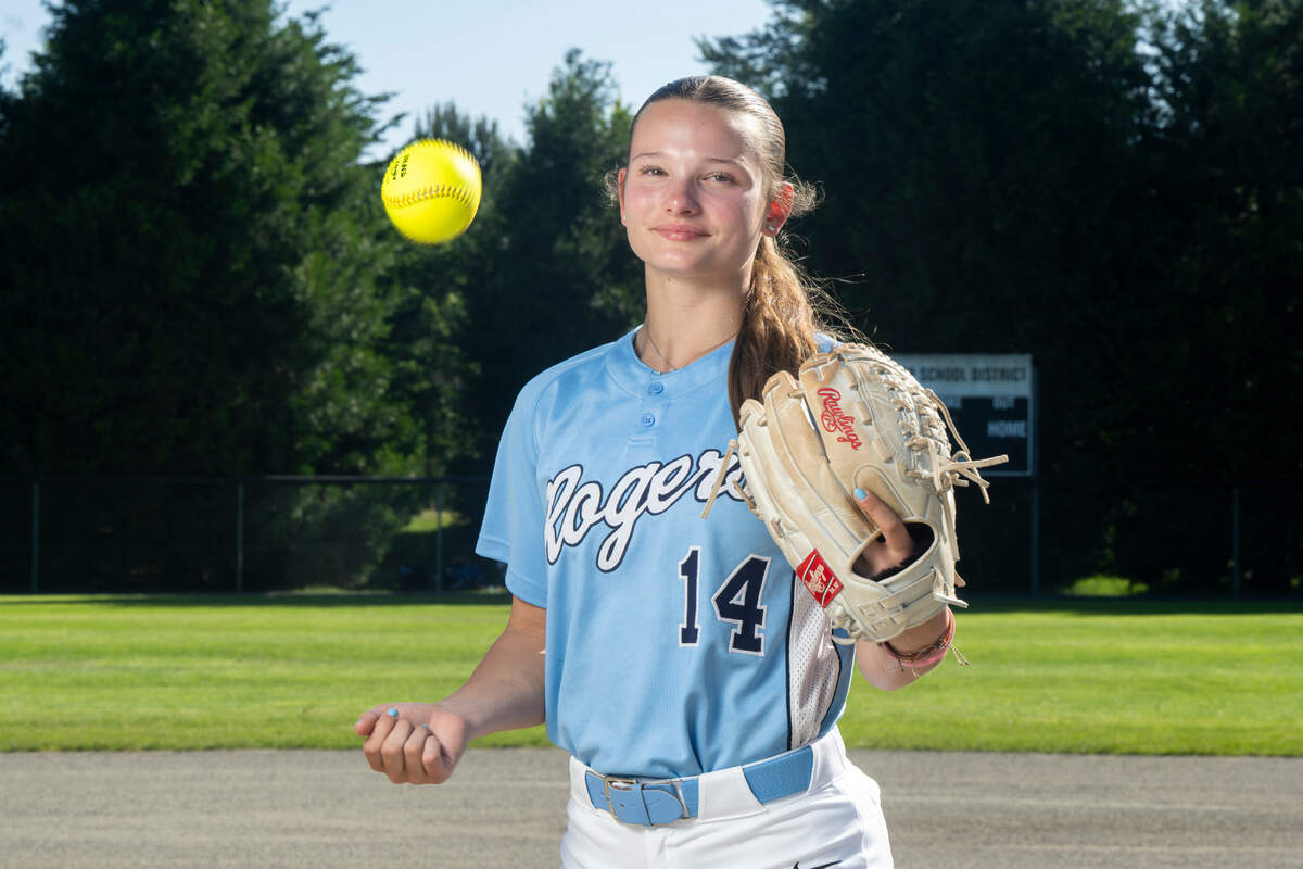 Rogers High School sophomore pitcher Sierra Murray, seen here June 10, 2025, at the team’s home field in Puyallup.