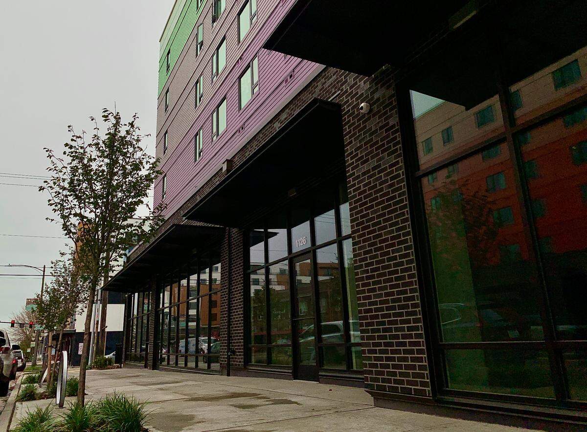 Reyna Filipina Kitchen will be one of two tenants on the ground floor of the Housing Hilltop South building at 1122 S. 11th St., shown here on Oct. 15, 2024.