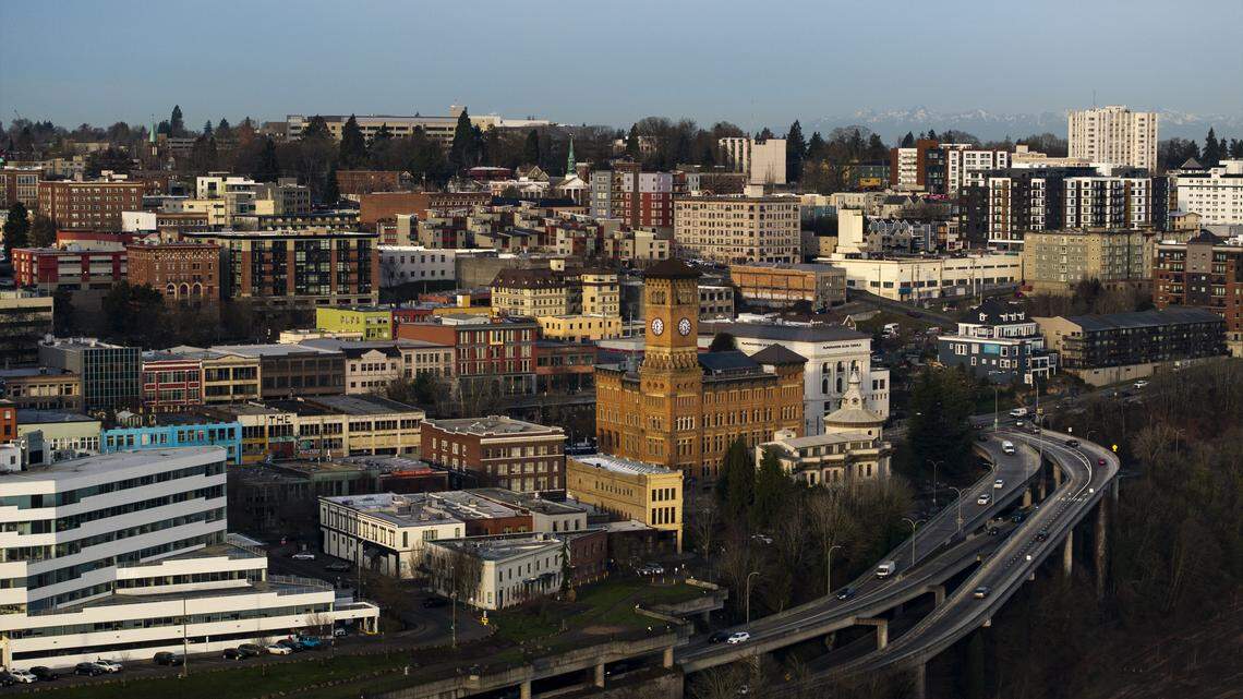 The Tacoma-Pierce County Chamber of Commerce released its 2026 Pierce County Economic Index Report which shows economic stagnation and weakening, on Tuesday, Jan. 27, 2026, in Tacoma.