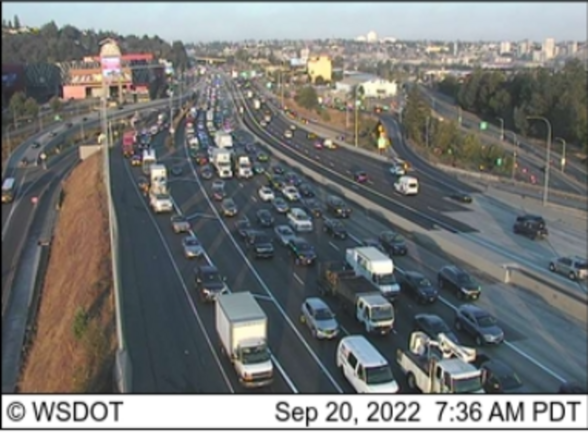 A collision Tuesday morning on northbound Interstate 5 in Fife caused miles of traffic backups that reached the Tacoma Dome. According to the Washington State Department of Transportation, the collision left only two lanes of the freeway open.
