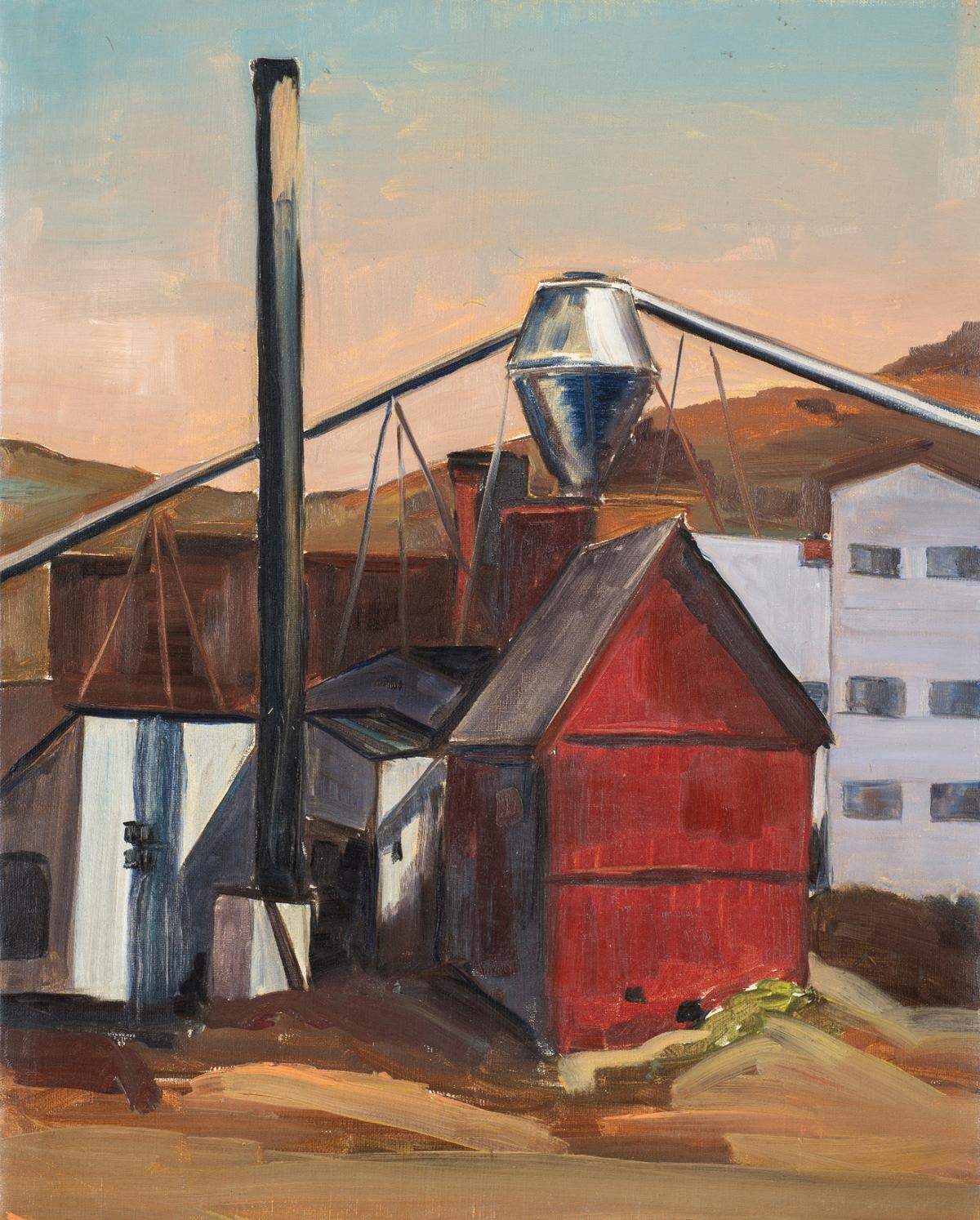 A painting of a Tacoma industrial scene by B.L. Hyde