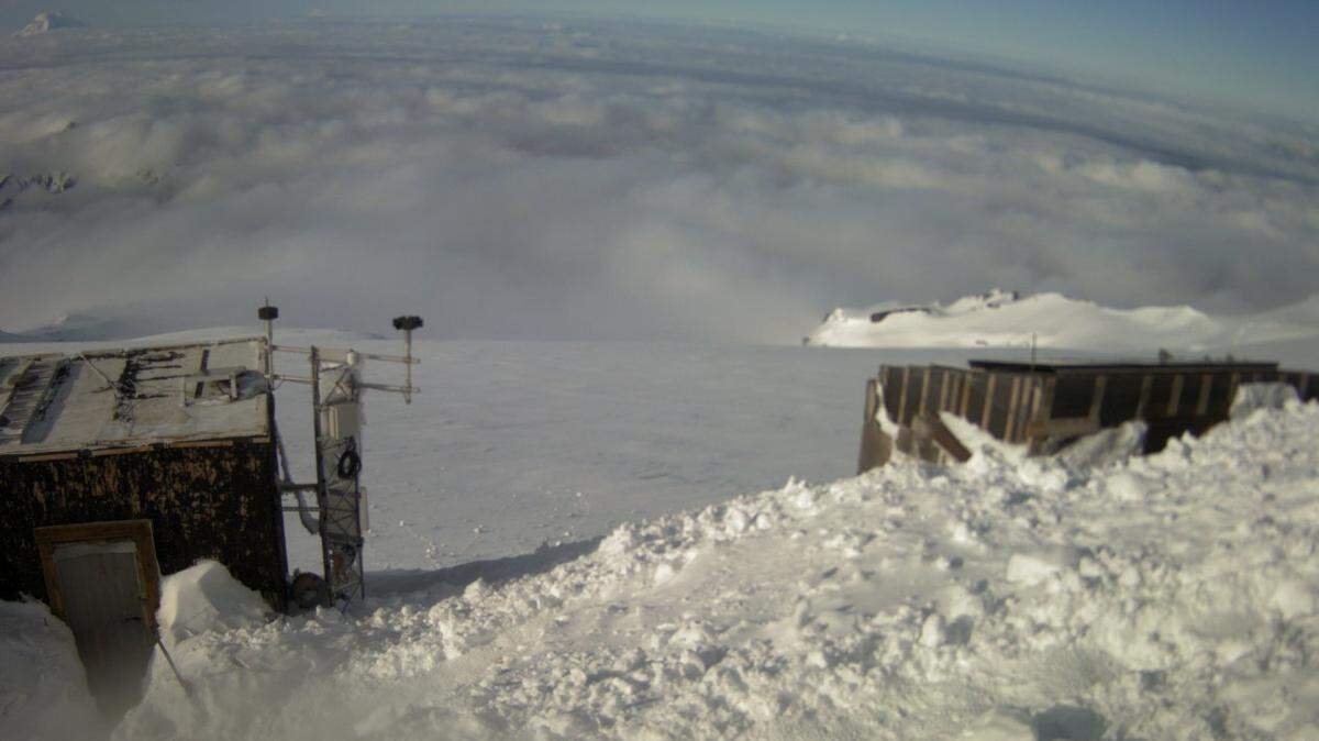 The National Weather Service in Seattle posted some blue skies seen above the clouds at 10,000 feet on Mount Rainier on Monday. Better weather is ahead for the rest of us in coming days.