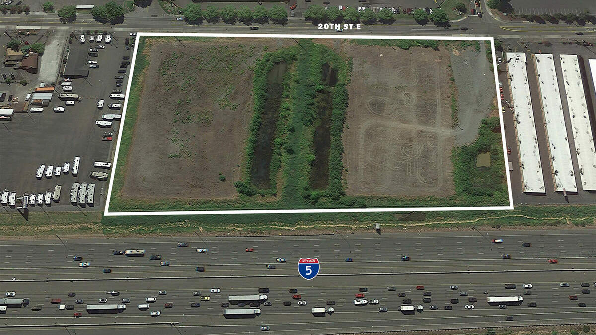 This vacant 8-acre tract along Interstate 5 in Fife recently sold for $12.5 million to Utility Trailer Sales of Washington.