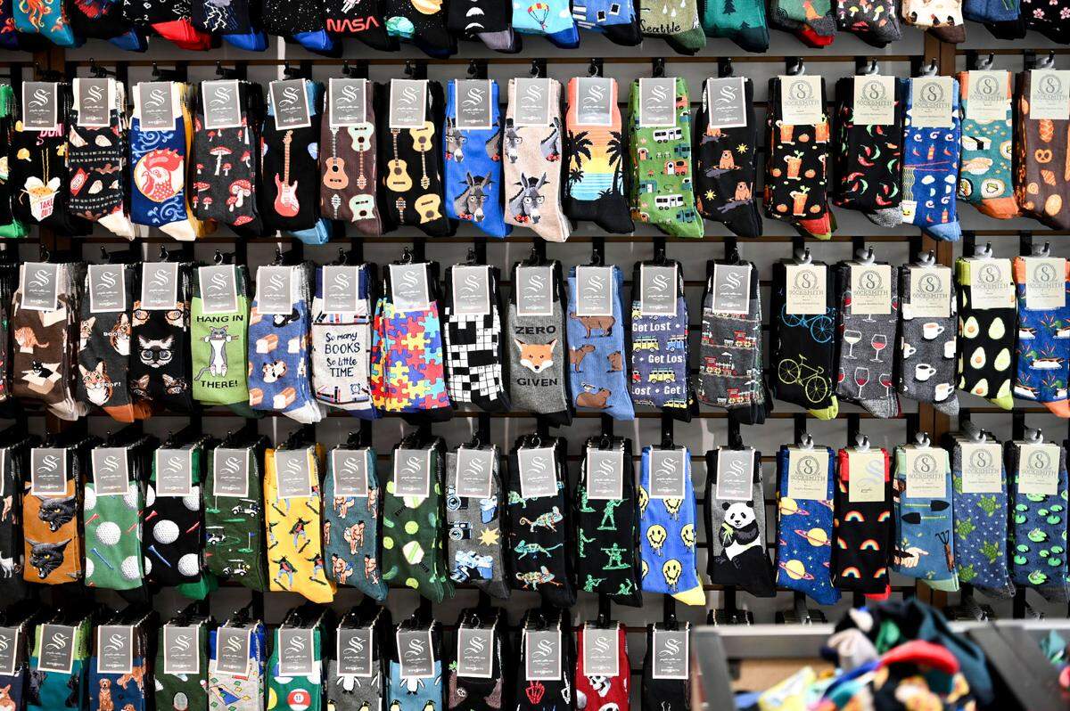 Owner Jim Ciaciuch opened Couple of Socks to give employment opportunities to people with intellectual and developmental disabilities like his daughter Molly Ciaciuch, Wednesday, July 26, 2023, in Tacoma.