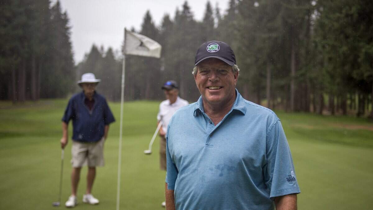Jim McNelis and golf partners at Canterwood Golf & Country Club.  He is gearing up for the 2018 U.S. Senior Amateur in Eugene, Ore. 