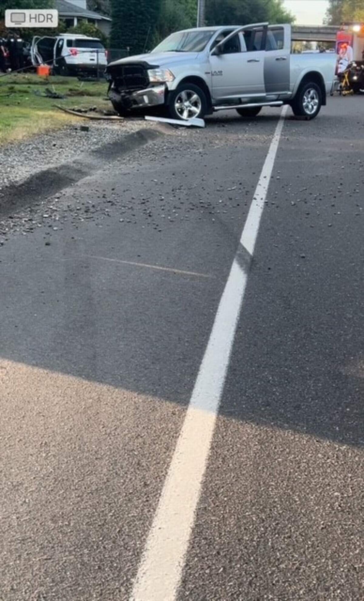 Joshua Crawford’s Dodge Ram truck was hit head-on by a suspect who swerved to avoid stop sticks deployed by a Pierce County sheriff’s deputy during a pursuit in July 2024, according to court records.