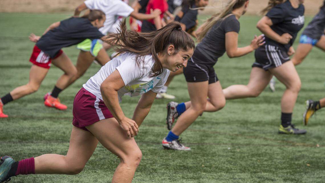 Thomas Jefferson High School soccer player Hailey Still in practice at Steel Lake Park in Federal Way, September 7, 2018.