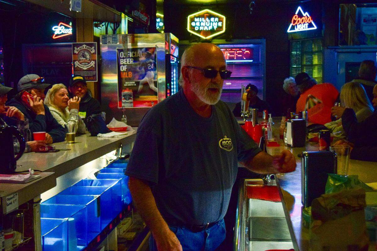 Uncle Roger, as he introduced himself, helped out behind the bar on Connie’s last day, Oct. 27.