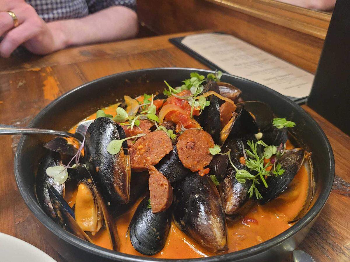 The sausage and mussels appetizer is a showstopper at Sorci’s Italian Cafe in Sumner.
