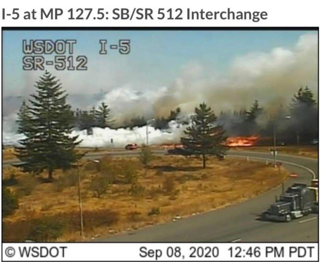 A brush fire has started in Tacoma near state Route 512 and Interstate 5.