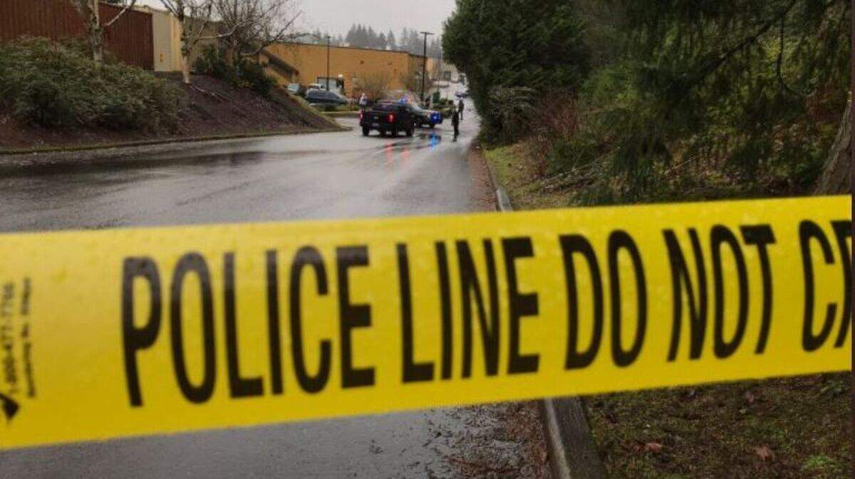 There was an officer-involved shooting in the parking lot of a grocery store in Bonney Lake on Tuesday, Dec. 15, 2020.