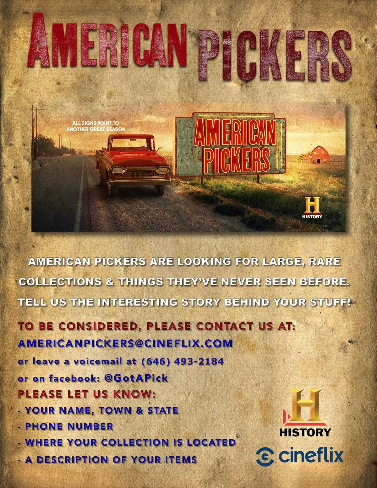 Collectors who want to appear on the show should reach out via phone, email or on Facebook.