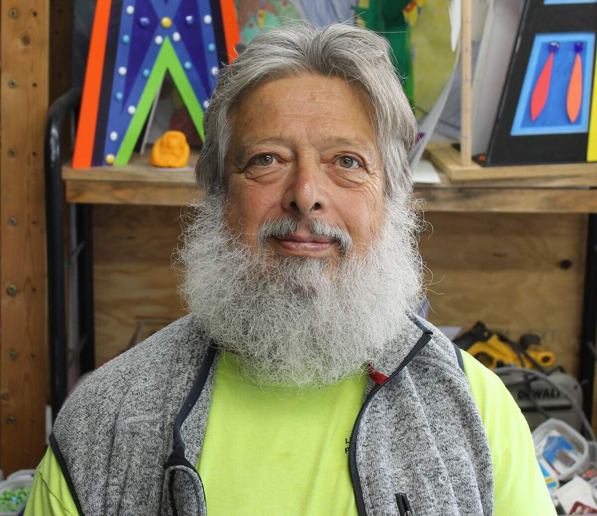 Tacoma-based visual artist Mauricio Robalino in his studio. Robalino will open his studio to visitors this weekend as part of the city´s studio tour.