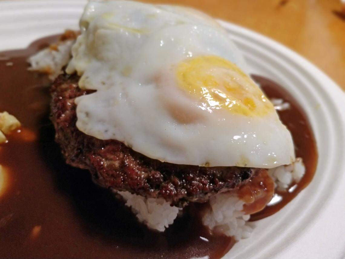 The double loco moco from Da Tiki Hut in Tacoma.