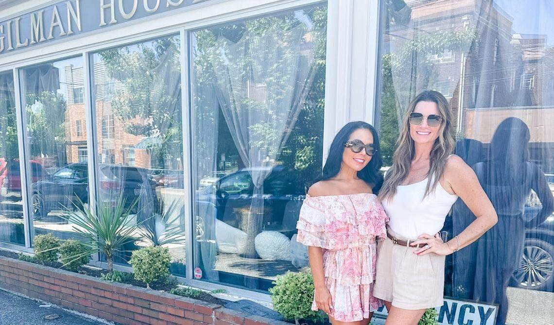 Longtime friends Cameron Gilmore (left) and Kia Smith will open The Powder Room Champagne Bar in the space most recently home to Gilman House.
