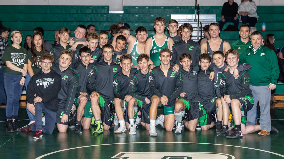 Peninsula wrestling continues win streak over rival Gig Harbor