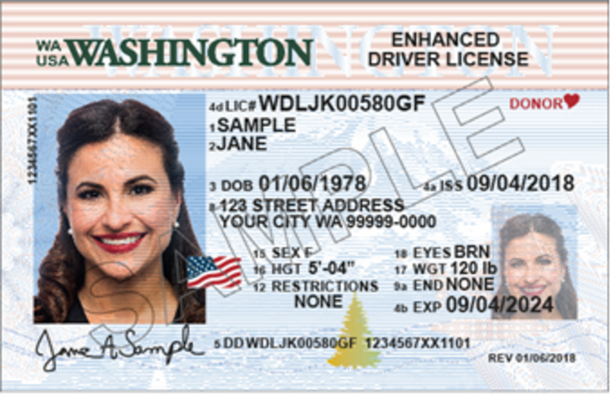 A sample of a Real ID compliant driver’s license.