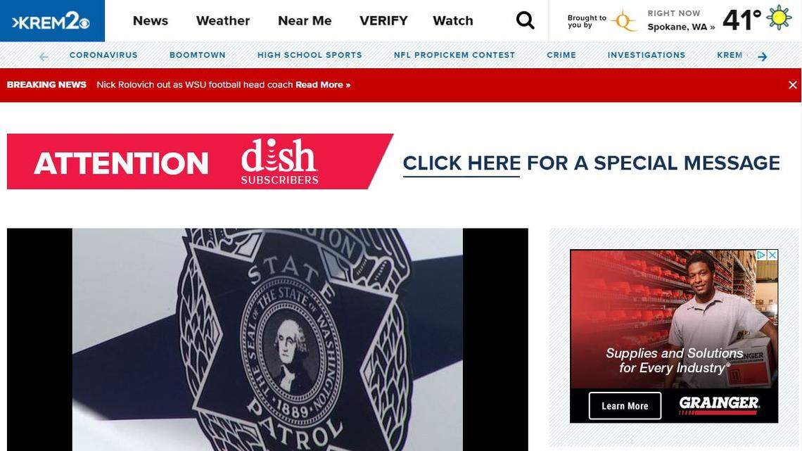 Television station KREM has apologized after Spokane, Washington, viewers spotted a pornographic video during a weather forecast. Police are investigating.