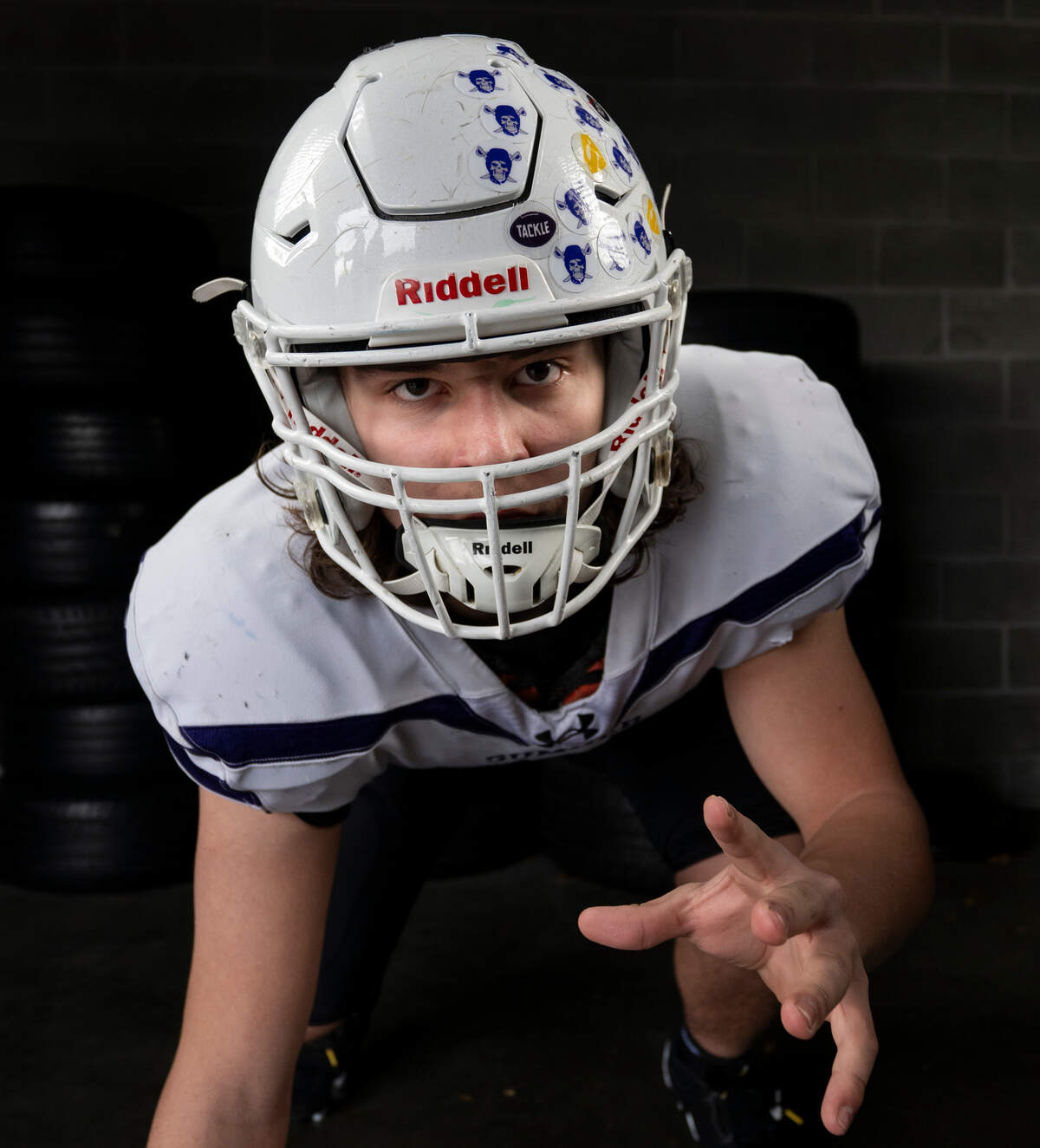The News Tribune 2024 All-Area first-team defensive line selection Shaun Griffith, Sumner, poses for a portrait at Mount Tahoma High School, on Sunday, Dec. 8, 2024, in Tacoma.