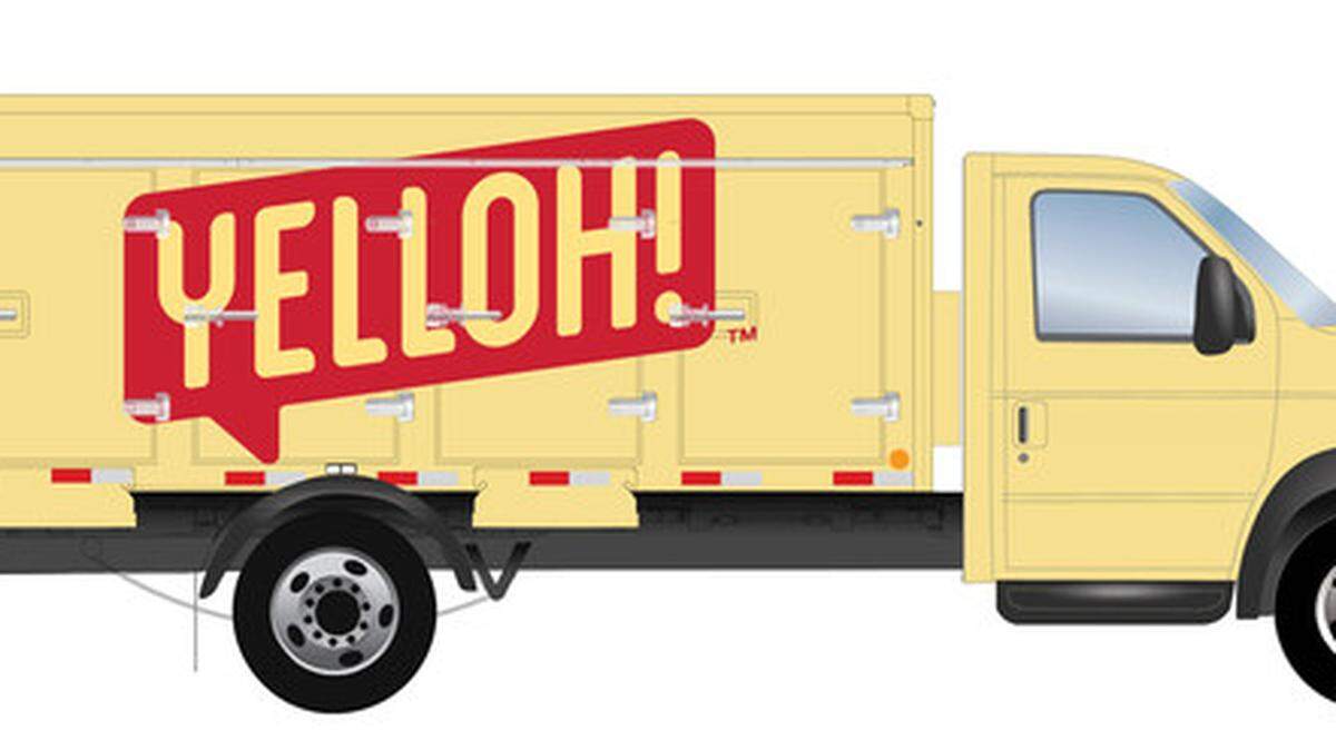 Yelloh promoted its new name on its fleet of former Schwan’s yellow trucks.
