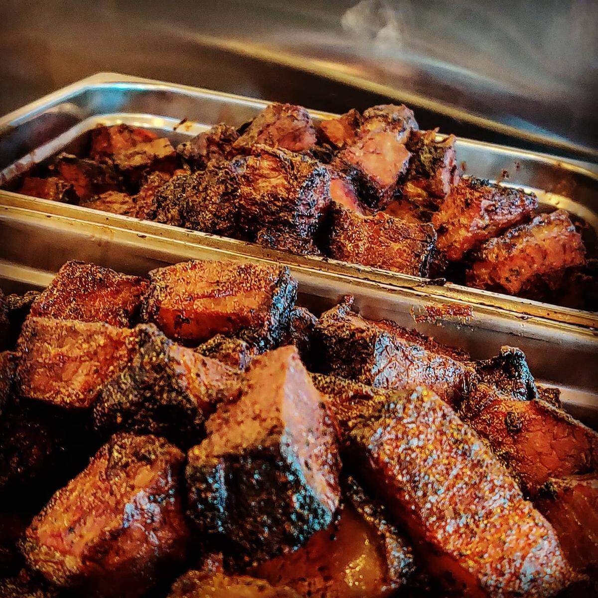 My4Sons BBQ in Midland, at the intersection of 99th and Portland Avenue, is one of the only barbecue joints in the region to offer burnt ends, a part of making brisket that is best known in Kansas City and Chicago.