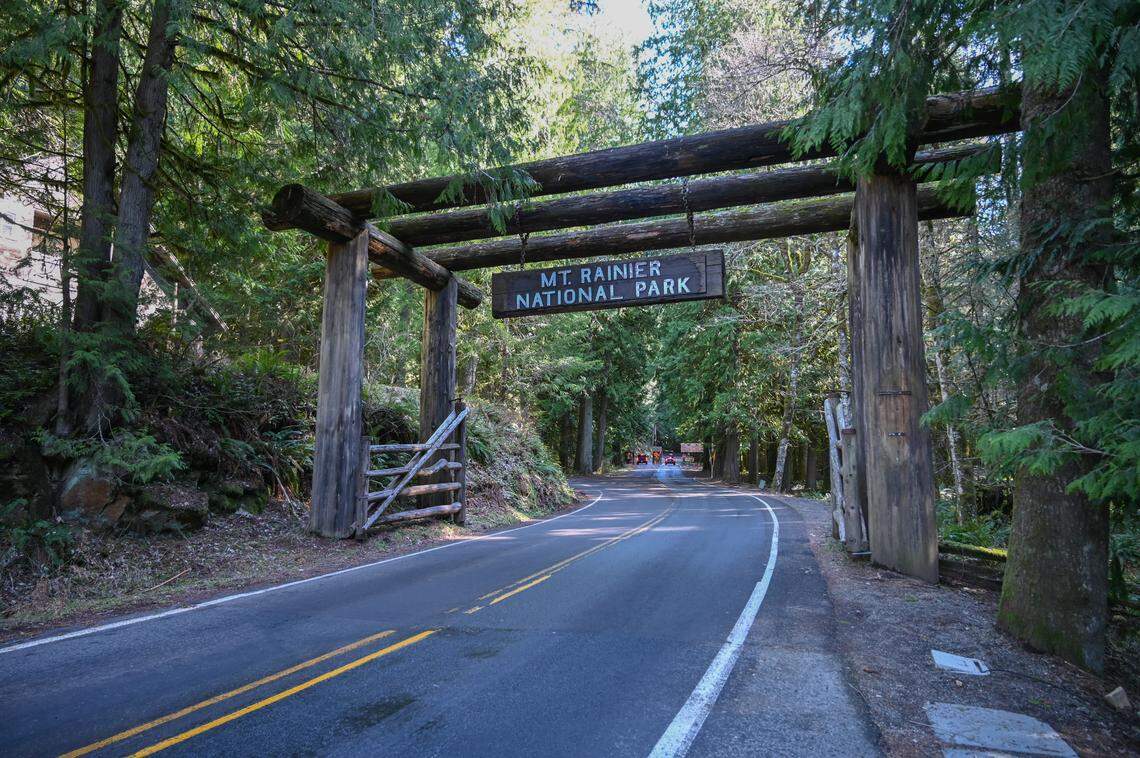 The Nisqually entrance of Mount Rainier National Park. Its busiest entrance, open year-round.