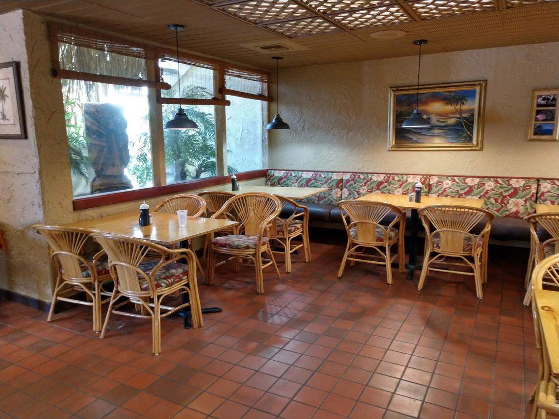 The dining room of Da Tiki Hut in Tacoma.