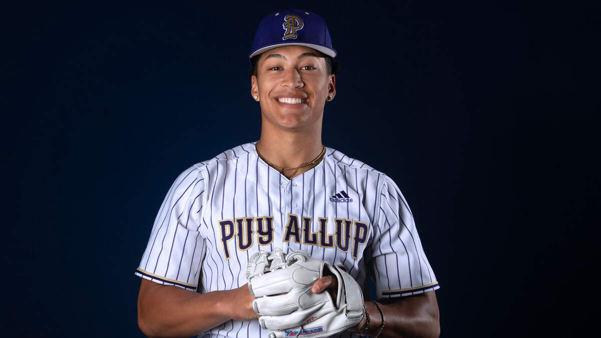 Puyallup senior pitcher Mason Pike is The News Tribune’s All-Area Baseball Player of the Year. He is shown at New Level 360 training facility in Puyallyup on Tuesday, June 4, 2024.