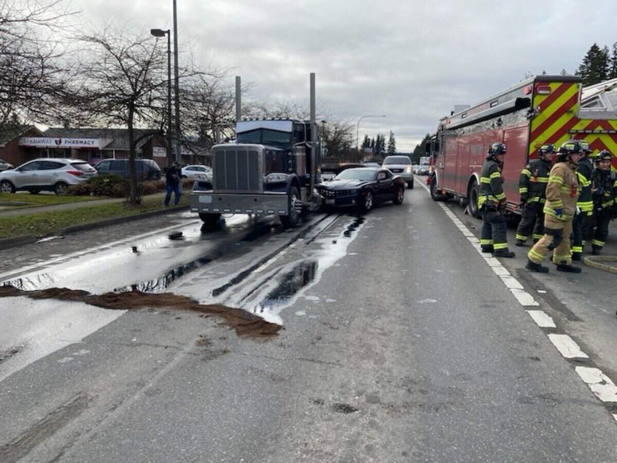 A multi-vehicle crash near Spanaway has blocked several lanes of traffic on Feb. 20, 2025.