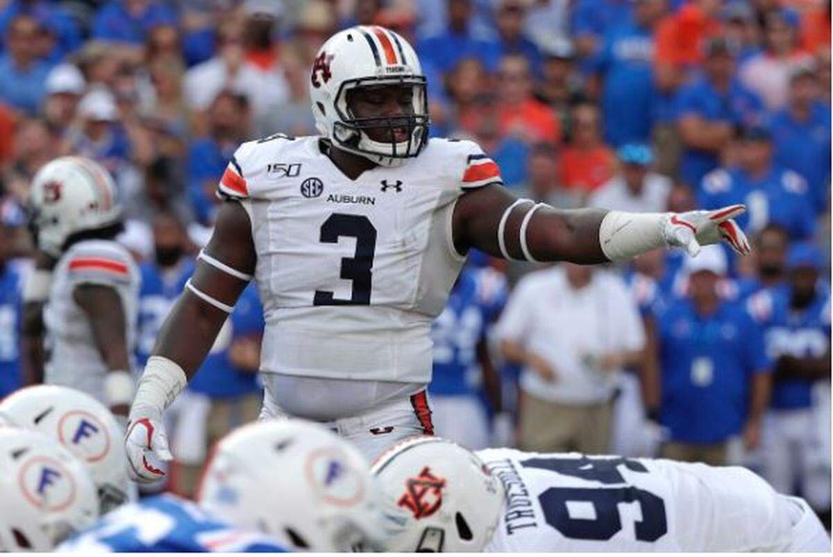 Marlon Davidson, 6 feet 4, 303 pounds, was a standout defensive tackle at Auburn who also rushed from outside, at times. Many believe he can be an outside edge rusher in an NFL 4-3 defense. That’s what Seattle runs.
