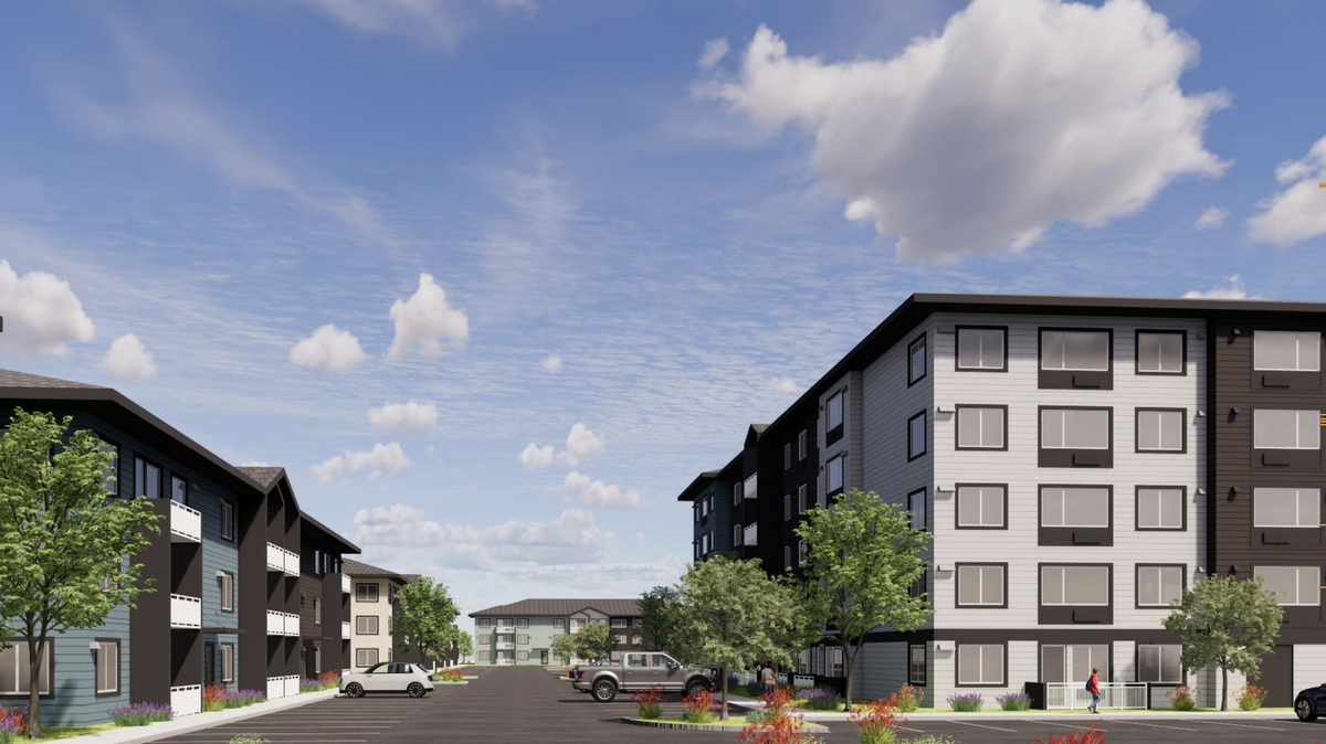 Rendering showing new plans for Lakewood Towne Center Apartments, 5731 Main St. SW.