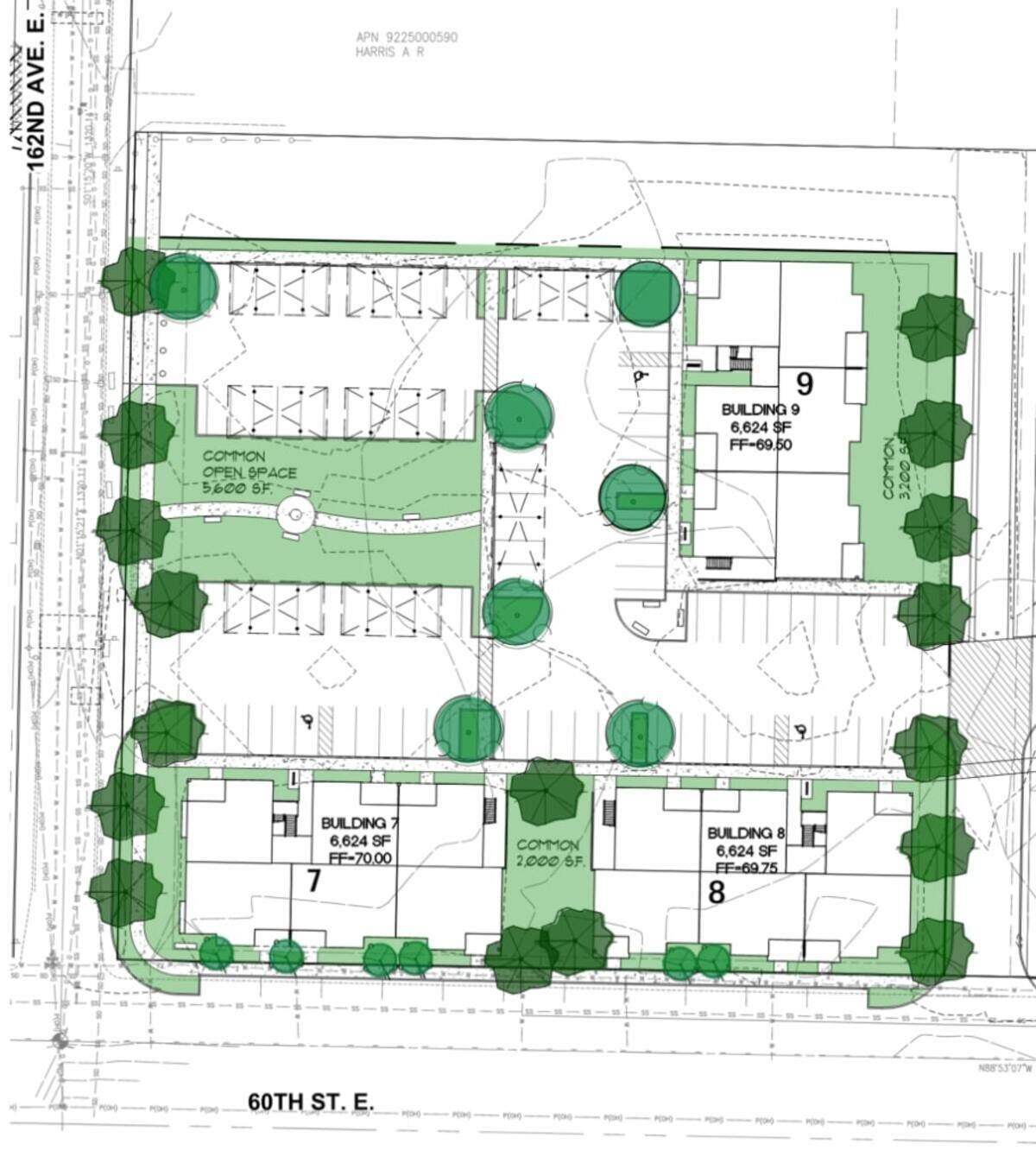 The east site will have three buildings as well as on-site parking, landscaping and open areas. Out of the 60 units, 36 will be a mix of one- and two-bedrooms while 24 will be studio units.