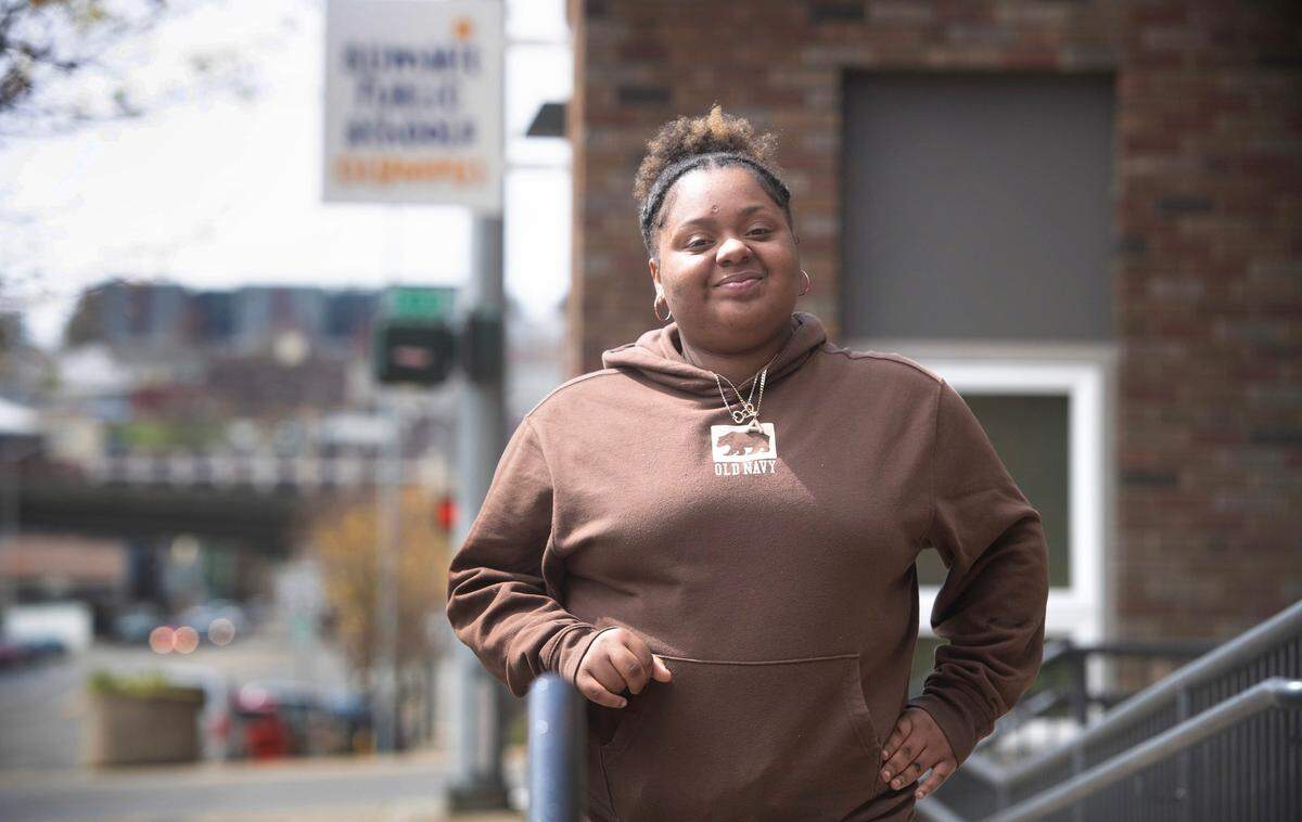 Amyrical Tucker - a 17-year-old junior at Summit Olympus high school in Tacoma - says the gang members she knows aren’t bad people, they’re just unaware that there is another way of life. She is working to increase education and provide mental healthcare for teens to reduce youth violence in her community. Tucker is shown on Tuesday, April 19, 2023.