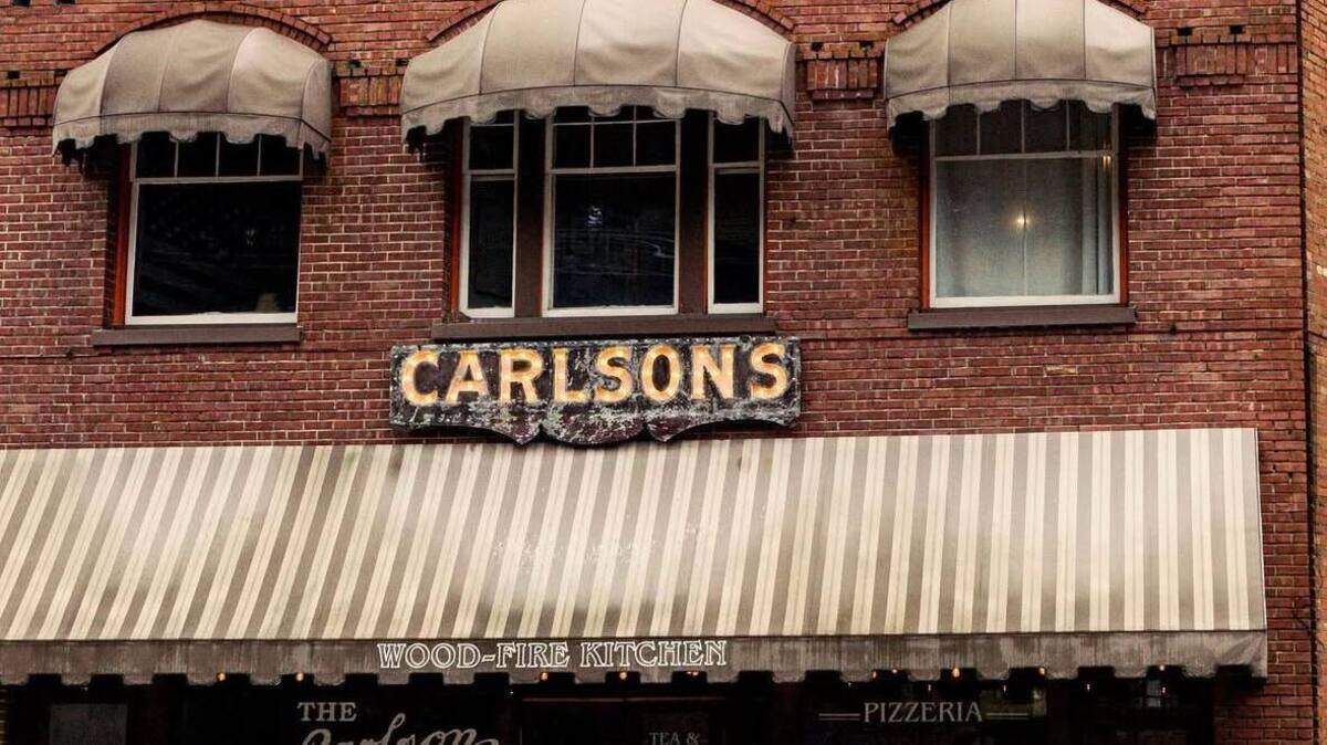 Carlson Block, a pizzeria in Wilkeson, Wash. Carlson Block is one of the businesses in Wilkeson that gets a boost each summer from tourists headed to Mount Rainier National Park. Now, with the Carbon River Fairfax Bridge closed, local businesses are looking for more creative ways to draw the public to their town.