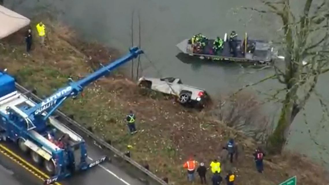 Search and rescue efforts led by the King County Sheriff’s Office recovered a truck from the Snoqualmie River in Fall City, Washington, with a 6-year-old boy’s body inside of it on Jan. 11, 2022, deputies said. The vehicle was recovered two days after it plunged into the water.